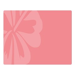 Hibiscus Sakura Strawberry Ice Pink Double Sided Flano Blanket (large)  by Mariart