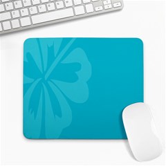 Hibiscus Sakura Scuba Blue Large Mousepads