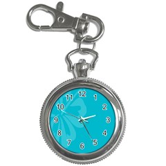 Hibiscus Sakura Scuba Blue Key Chain Watches by Mariart