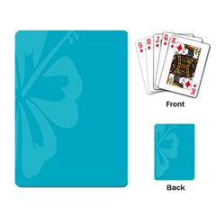 Hibiscus Sakura Scuba Blue Playing Card by Mariart