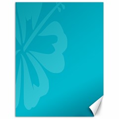 Hibiscus Sakura Scuba Blue Canvas 12  X 16   by Mariart