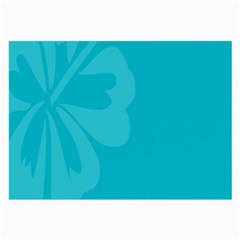 Hibiscus Sakura Scuba Blue Large Glasses Cloth (2-side) by Mariart