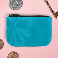 Hibiscus Sakura Scuba Blue Mini Coin Purses by Mariart