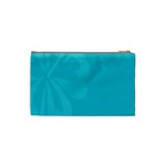 Hibiscus Sakura Scuba Blue Cosmetic Bag (Small)  Back