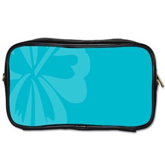 Hibiscus Sakura Scuba Blue Toiletries Bags by Mariart