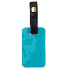 Hibiscus Sakura Scuba Blue Luggage Tags (one Side)  by Mariart