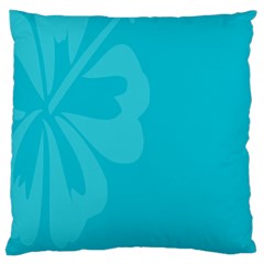 Hibiscus Sakura Scuba Blue Large Cushion Case (one Side) by Mariart