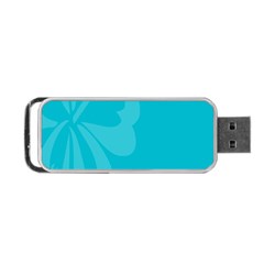 Hibiscus Sakura Scuba Blue Portable Usb Flash (one Side) by Mariart