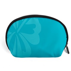 Hibiscus Sakura Scuba Blue Accessory Pouches (large)  by Mariart