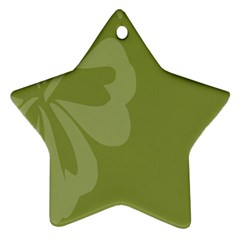 Hibiscus Sakura Woodbine Green Ornament (star)