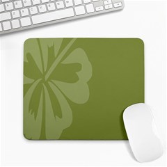 Hibiscus Sakura Woodbine Green Large Mousepads by Mariart