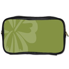 Hibiscus Sakura Woodbine Green Toiletries Bags 2-side by Mariart