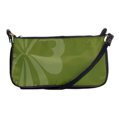 Hibiscus Sakura Woodbine Green Shoulder Clutch Bags by Mariart