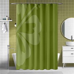 Hibiscus Sakura Woodbine Green Shower Curtain 48  X 72  (small)  by Mariart