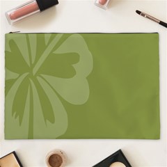 Hibiscus Sakura Woodbine Green Cosmetic Bag (xxl)  by Mariart