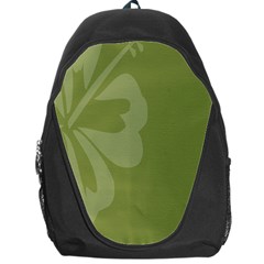 Hibiscus Sakura Woodbine Green Backpack Bag by Mariart