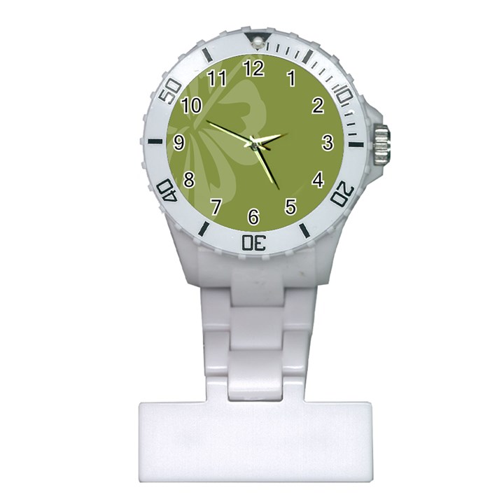 Hibiscus Sakura Woodbine Green Plastic Nurses Watch