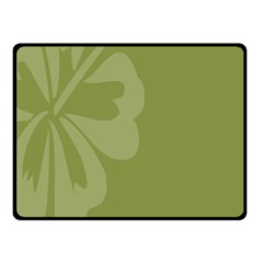 Hibiscus Sakura Woodbine Green Double Sided Fleece Blanket (small)  by Mariart