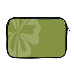 Hibiscus Sakura Woodbine Green Apple Macbook Pro 17  Zipper Case by Mariart