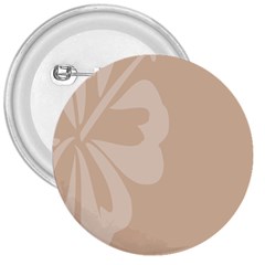 Hibiscus Sakura Toasted Almond Grey 3  Buttons by Mariart