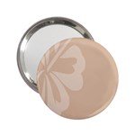 Hibiscus Sakura Toasted Almond Grey 2.25  Handbag Mirrors Front