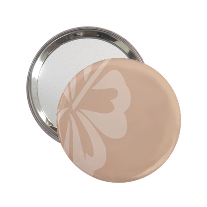 Hibiscus Sakura Toasted Almond Grey 2.25  Handbag Mirrors