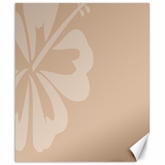 Hibiscus Sakura Toasted Almond Grey Canvas 20  X 24   by Mariart