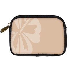 Hibiscus Sakura Toasted Almond Grey Digital Camera Cases by Mariart