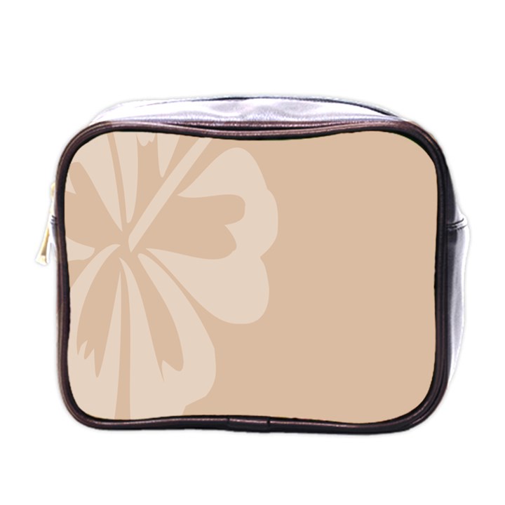 Hibiscus Sakura Toasted Almond Grey Mini Toiletries Bags