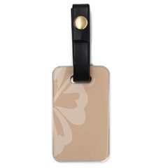 Hibiscus Sakura Toasted Almond Grey Luggage Tags (one Side)  by Mariart