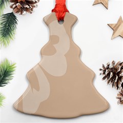 Hibiscus Sakura Toasted Almond Grey Ornament (christmas Tree)  by Mariart