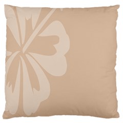 Hibiscus Sakura Toasted Almond Grey Large Cushion Case (one Side) by Mariart