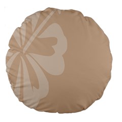 Hibiscus Sakura Toasted Almond Grey Large 18  Premium Round Cushions by Mariart