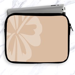 Hibiscus Sakura Toasted Almond Grey Apple Ipad 2/3/4 Zipper Cases by Mariart