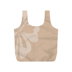 Hibiscus Sakura Toasted Almond Grey Full Print Recycle Bags (s)  by Mariart