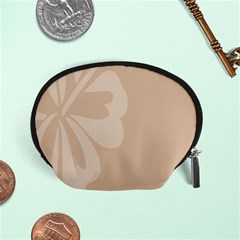 Hibiscus Sakura Toasted Almond Grey Accessory Pouches (small)  by Mariart