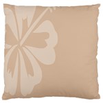 Hibiscus Sakura Toasted Almond Grey Standard Flano Cushion Case (Two Sides) Back