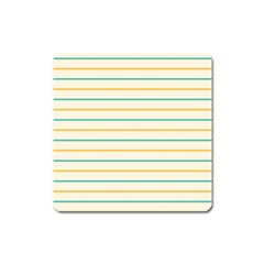 Horizontal Line Yellow Blue Orange Square Magnet