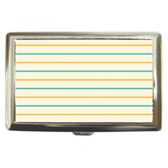 Horizontal Line Yellow Blue Orange Cigarette Money Cases by Mariart