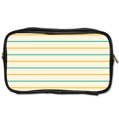 Horizontal Line Yellow Blue Orange Toiletries Bags 2-side by Mariart