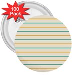 Horizontal Line Yellow Blue Orange 3  Buttons (100 pack)  Front