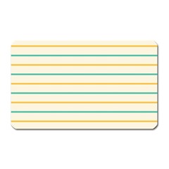 Horizontal Line Yellow Blue Orange Magnet (rectangular) by Mariart