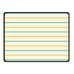 Horizontal Line Yellow Blue Orange Fleece Blanket (small) by Mariart