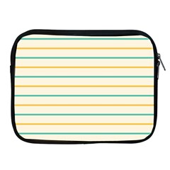 Horizontal Line Yellow Blue Orange Apple Ipad 2/3/4 Zipper Cases by Mariart