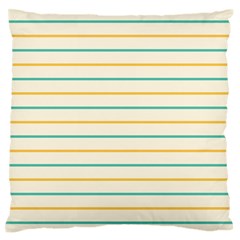 Horizontal Line Yellow Blue Orange Standard Flano Cushion Case (one Side) by Mariart