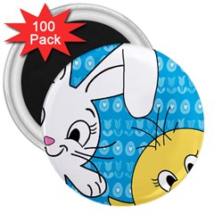 Easter Bunny And Chick  3  Magnets (100 Pack) by Valentinaart