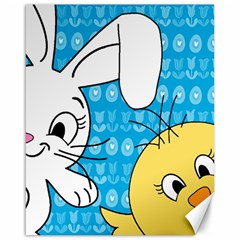 Easter Bunny And Chick  Canvas 16  X 20  