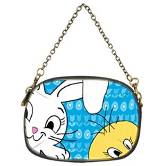 Easter Bunny And Chick  Chain Purses (two Sides)  by Valentinaart