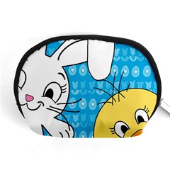 Easter Bunny And Chick  Accessory Pouches (medium)  by Valentinaart