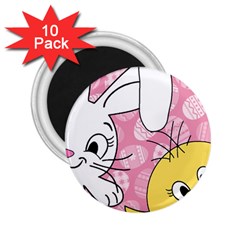 Easter Bunny And Chick  2 25  Magnets (10 Pack) 